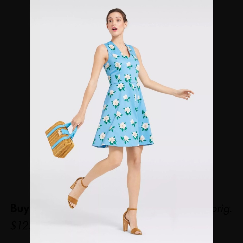 Draper James Blue Magnolia Love Circle Dress size 10